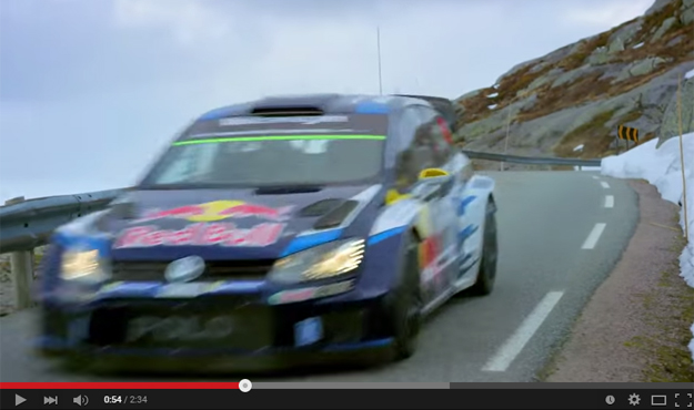 The Volkswagen Polo WRC In A Wonderful Race With A Skier