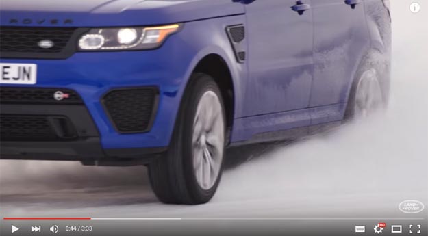 Range Rover Sport Driving On Silverstone Replica Track Made On Ice Is The Thing Of Dreams