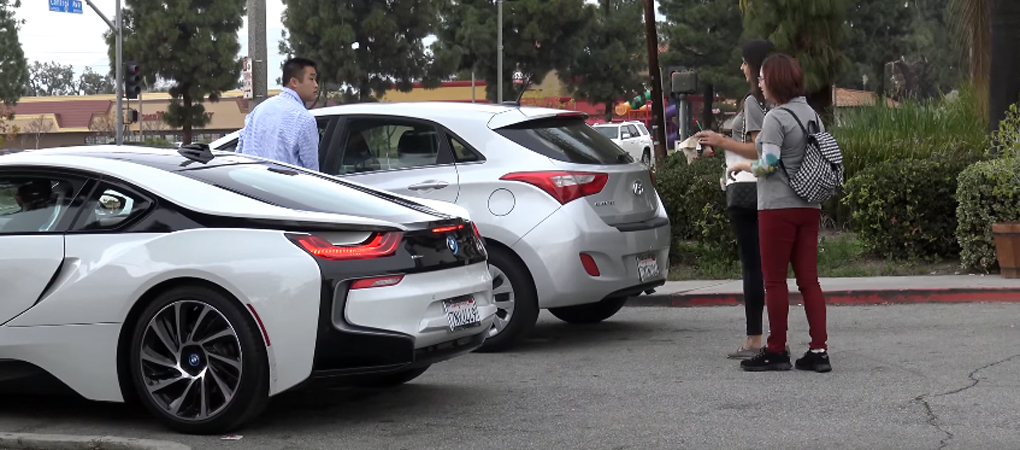 Prank Shows How Girls React To The BMW i8 And It Is A Bit Sad