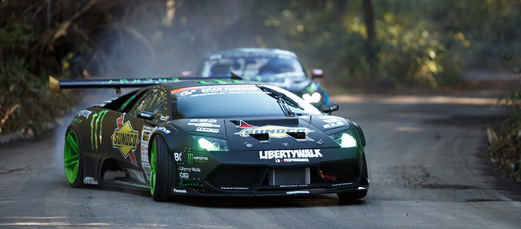 Drifting With the Lambo Murcielago And The Ford Mustang GT Never Looked This Good