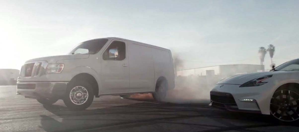 Drifting Nissan Van With The Awesome 370Z Nismo Is Quite Amazing