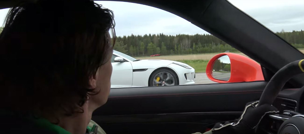 Porsche 911 GT3 RS Dominates A Race Versus A Massively More Powerful Jag F-Type R
